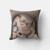 Coussin Cute Nouveau-né Photo Naissance Statistiques (Verso)