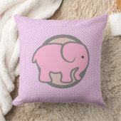 Coussin Cute Nursery Décor rose Elephant Polka point motif (Couverture)