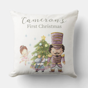 Coussin Cute Nutcracker Noël Photo personnalisée
