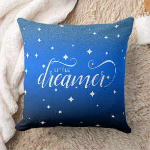 Coussin Cute Ombre Midnight Blue Starry Little Dreamer