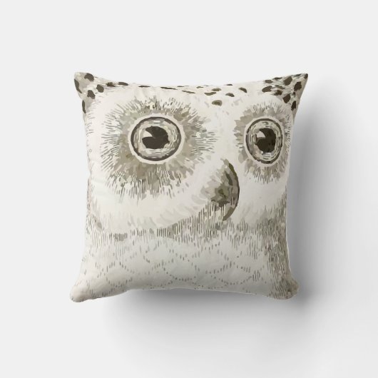 Coussin Cute Owl Grey Genre Neutre Nouvelle chambre bébé (Verso)