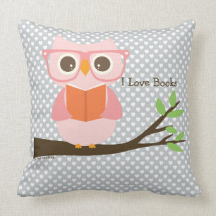 Coussin Cute Owl Lecture