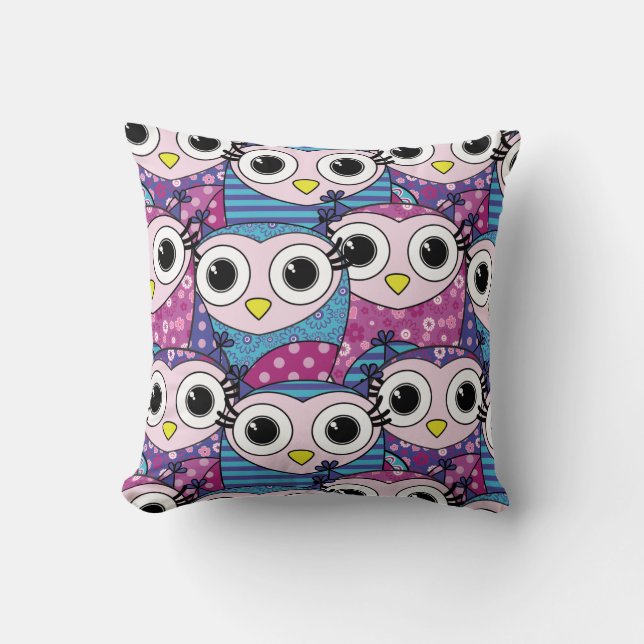 Coussin Cute Owl Motif (Recto)