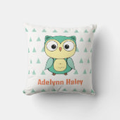 Coussin Cute Owl Triangle Pattern Custom Throw Pillow (Recto)