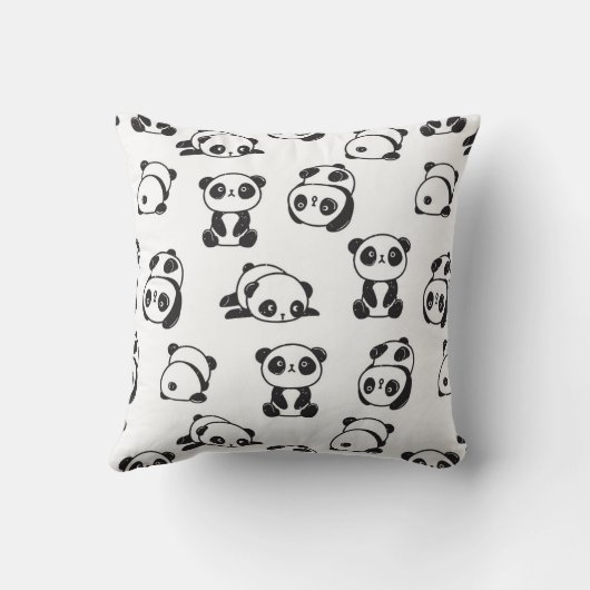Coussin Cute Pandas Motif (Verso)