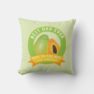 Coussin Cute Papa Ya Le Meilleur Jeu De Fruits Drôle Pour