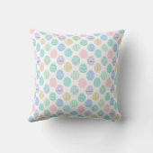 Coussin Cute Pastel Easter Eggs Pattern (Verso)