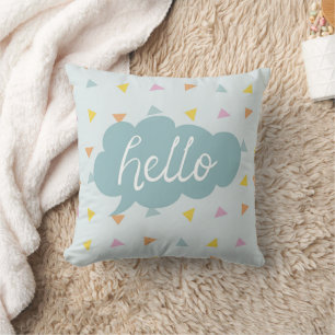 Coussin Cute Pastel Hello