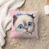 Coussin Cute Peeking Ragdoll Chat (Couverture)