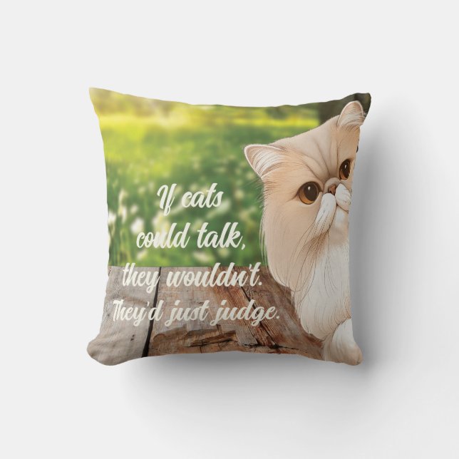 Coussin Cute Perse Cat Peek Autour (Recto)