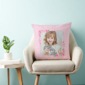 Coussin Cute Personnalisée une photo rose (Chaise)