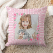 Coussin Cute Personnalisée une photo rose (Couverture)