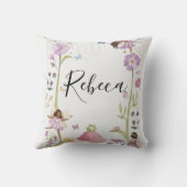 Coussin Cute Pink fairy Coquette primer cumpleaños (Verso)