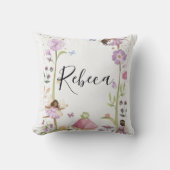 Coussin Cute Pink fairy Coquette primer cumpleaños (Recto)