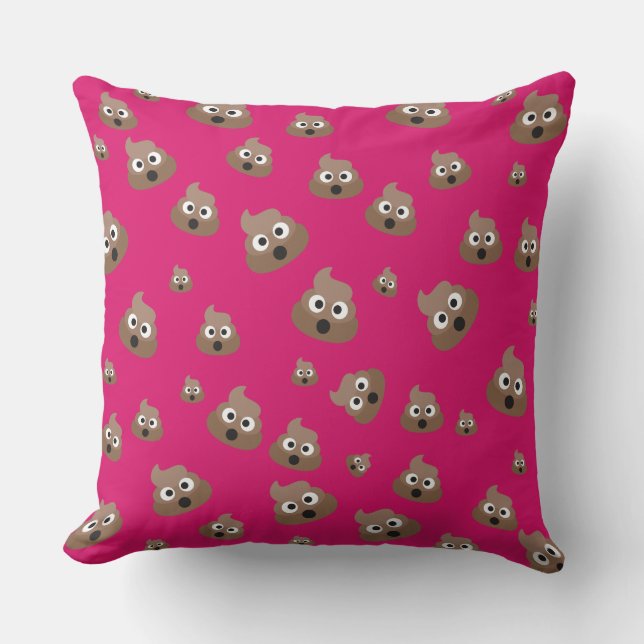 Coussin Cute Poop Emoji Motif (Recto)