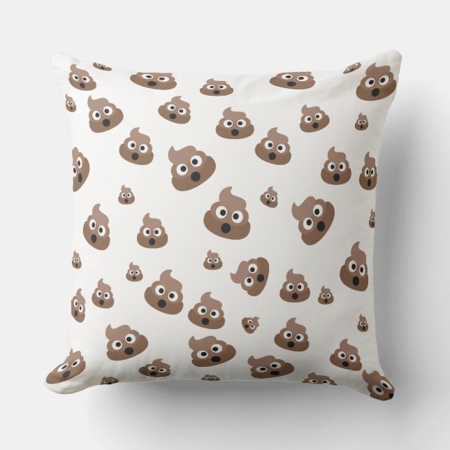 Coussin Cute Poop Emoji Motif (Recto)