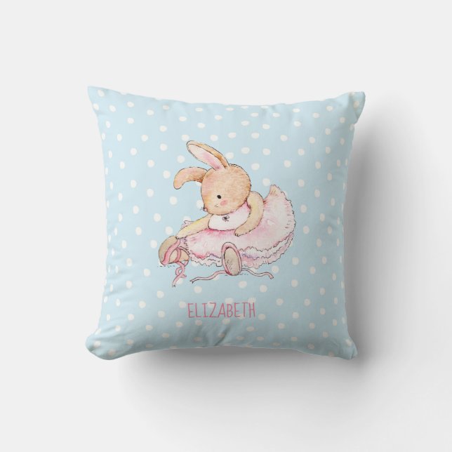 Coussin Cute Pretty Girly Ballerina (Recto)