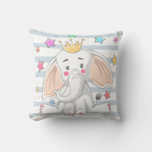 Coussin Cute Princess Elephant