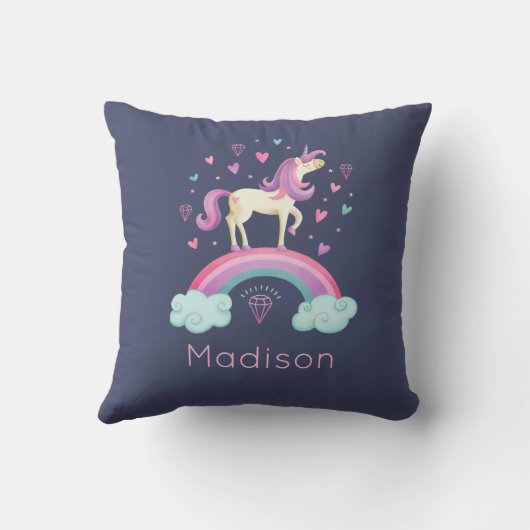 Coussin Cute Rainbow Unicorn (Verso)