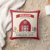 Coussin Cute Red Grange ferme Animaux de naissance de bébé (Couverture)