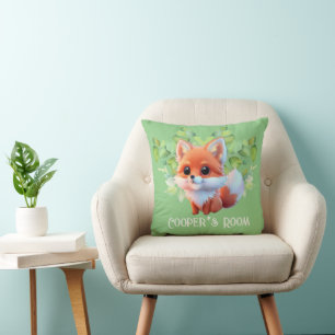 Coussin Cute renard dessin bois animaux forêt amis de la f