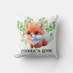 Coussin Cute renard dessin bois animaux forêt amis de la f