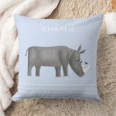 Coussin Cute Rhinoceros Personnalisé (Couverture)