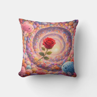 Coussin Cute Rose Fantasy Pillow For Girls Kids