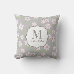 Coussin Cute rose Floral Personnalisé