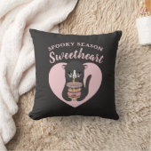 Coussin Cute rose Kawaii Chat Saison Éffrayante Chat Chéri (Couverture)