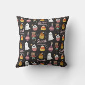 Coussin Cute rose Kawaii Chat Saison Éffrayante Chat Chéri (Verso)