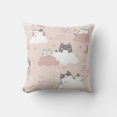 Coussin Cute rose Kitten Motif (Recto)