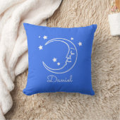 Coussin Cute Royal Blue Moon Stars Nursery (Couverture)