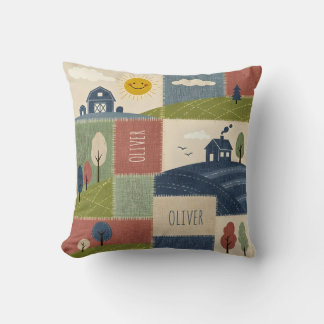 Coussin Cute Rustic Country Farmhouse Patchwork