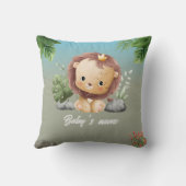 Coussin Cute Safari Animaux 2 côté Zebra Lion (Verso)