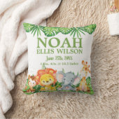 Coussin Cute Safari Jungle Animaux Végétation Garçon Nurse (Couverture)