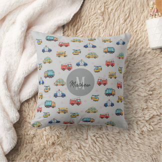 Coussin Cute Service Vehicle Personalized 