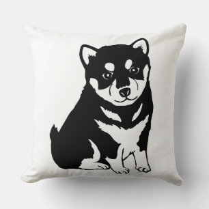 Coussin Cute Shiba Inu Puppy Art