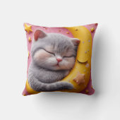 Coussin Cute Sleeping Cat on Moon Nursery (Verso)