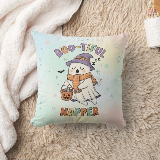 Coussin Cute Sleeping Halloween Witch Napper Ghost (Couverture)