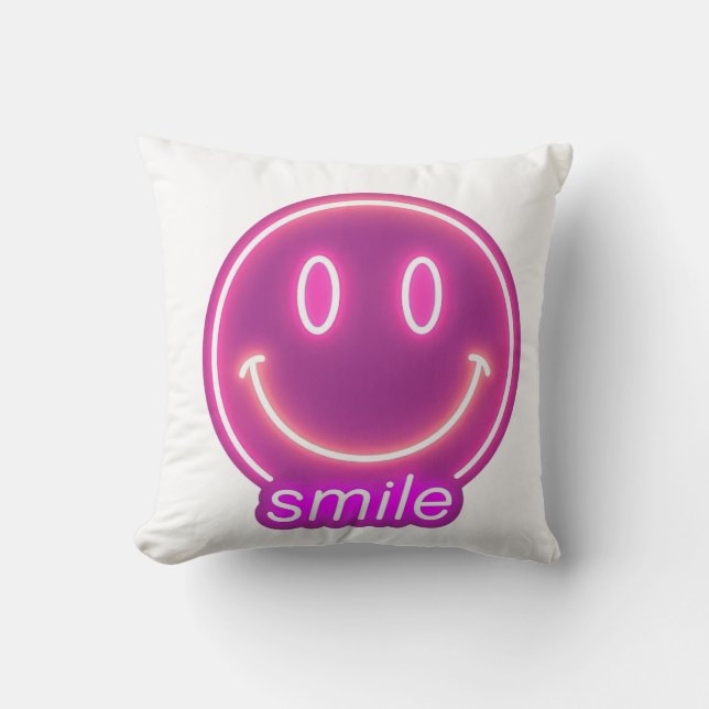 Coussin Cute Smiling Face Pillow – Cheerful Home Decor” (Recto)