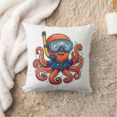 Coussin Cute Snorkeling Octopus - Ocean Explorer (Couverture)