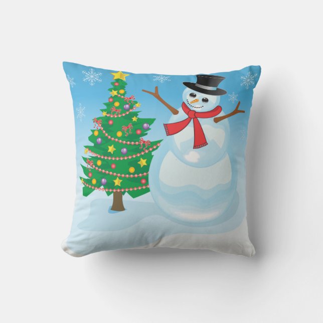 Coussin Cute Snowman (Recto)