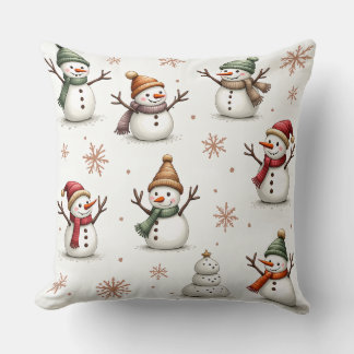 Coussin "Cute Snowman Motif Cushion"