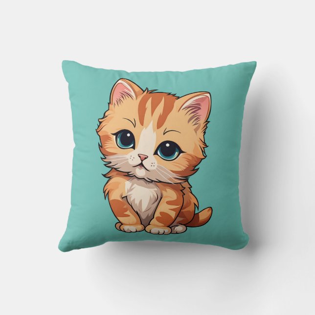 Coussin Cute tabby Chat (Verso)