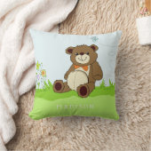 Coussin Cute Teddy Bear nom personnalisé lancer des oreill (Couverture)