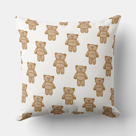 Coussin Cute Teddy Bear Pattern (Verso)