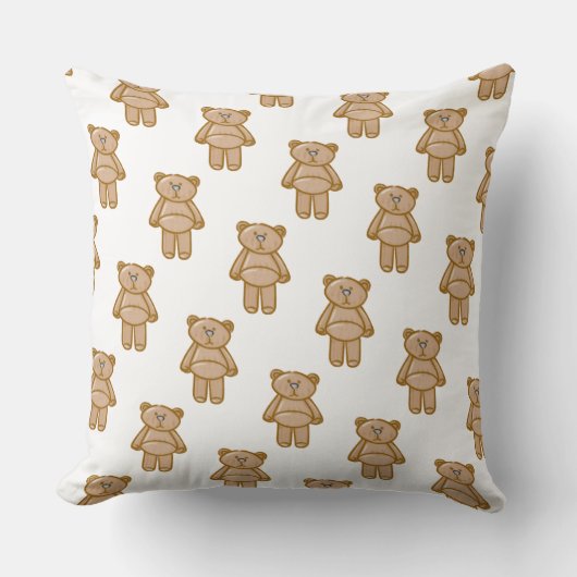 Coussin Cute Teddy Bear Pattern (Recto)