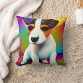 Coussin Cute Terrier Puppy Sparkle Gros plan (Couverture)
