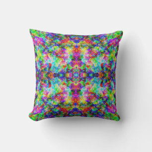 Coussin Cute texture de poitrine colorée abstraite